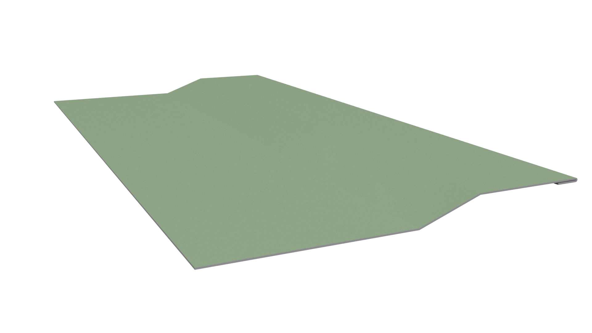 Планка крепёжная фальц 50x17x29 мм, 6019 бело-зеленый глянцевый