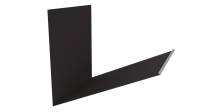 Планка примыкания верхняя к трубе фальц 250x210 мм, 8019 серо-коричневый матовый