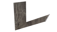 Планка примыкания верхняя к трубе фальц 250x210 мм, Дуб Винтаж 3D