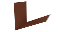 Планка примыкания верхняя к трубе фальц 250x210 мм, 8004 медно-коричневый глянцевый