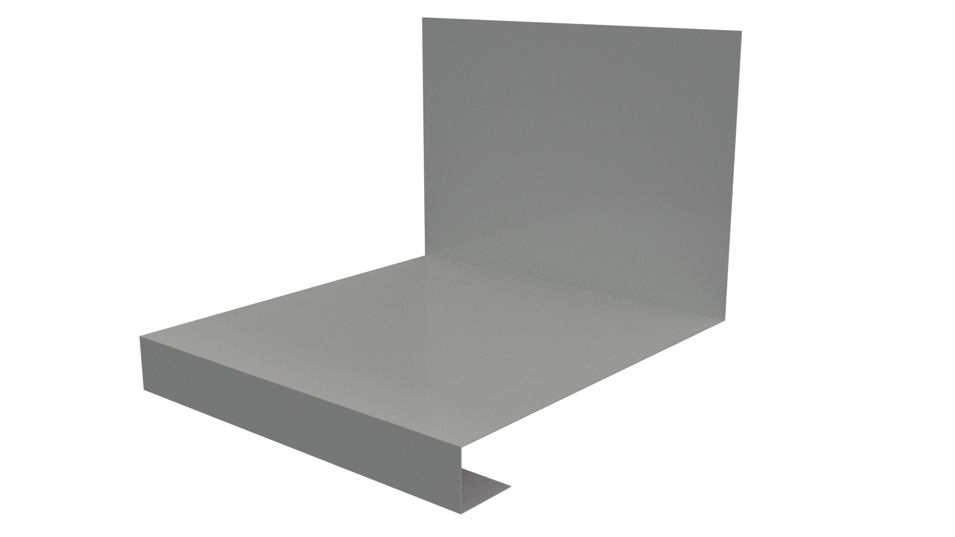 Планка примыкания нижняя к трубе фальц 140x200 мм, 7035 светло-серый глянцевый