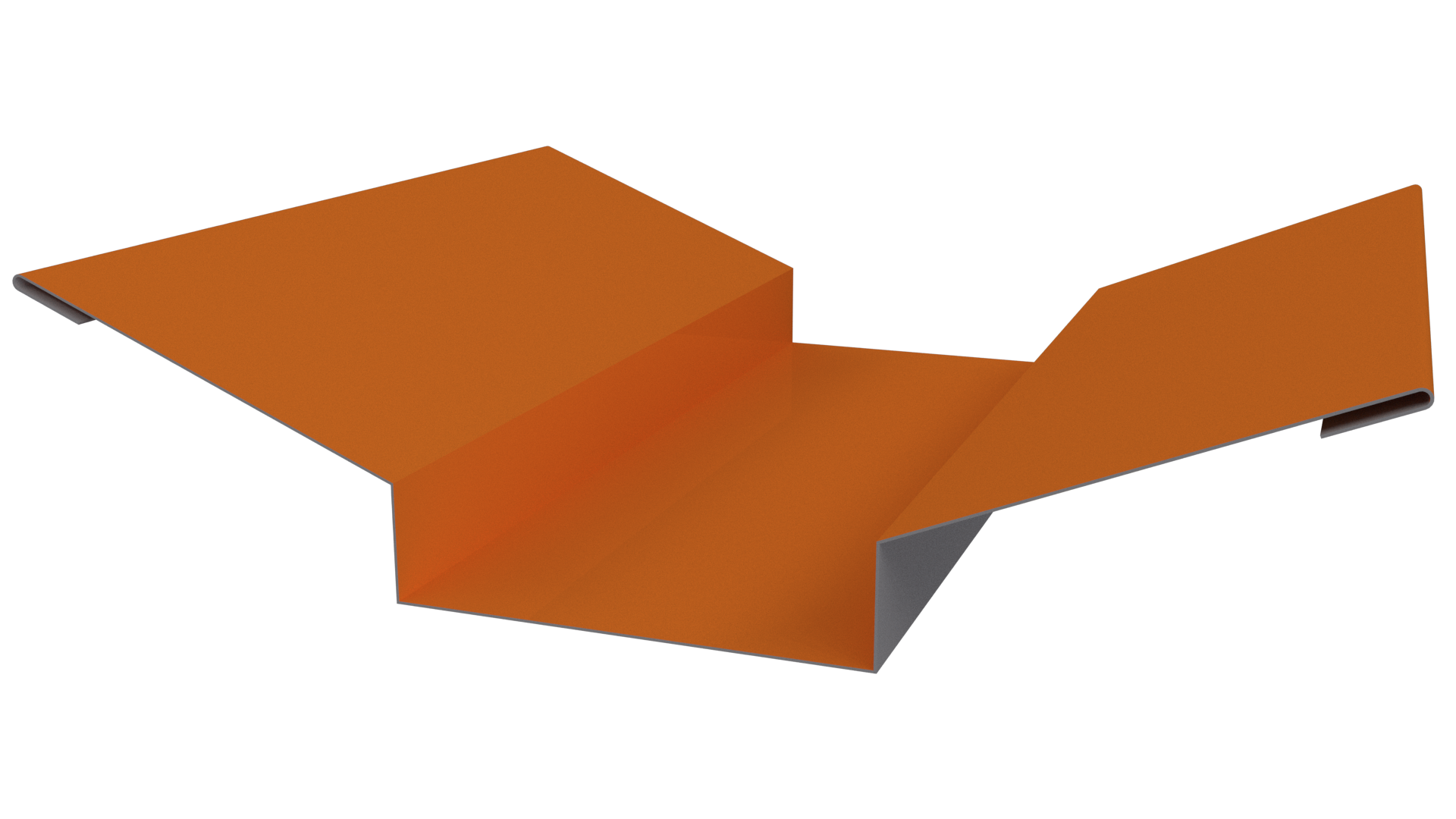 Планка ендовы верхняя 76x76x2000 мм, 2011 насыщенный оранжевый глянцевый
