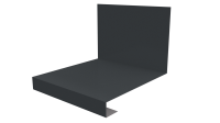 Планка примыкания нижняя к трубе фальц 140x200 мм, 7011 железно-серый глянцевый