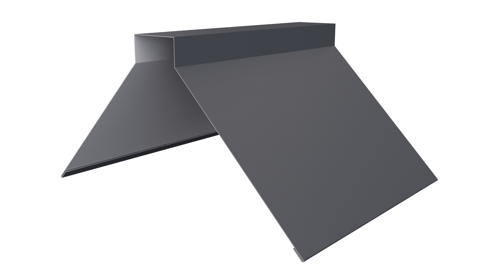 Конёк фигурный 150x150x2000 мм, 7024 графитовый серый матовый