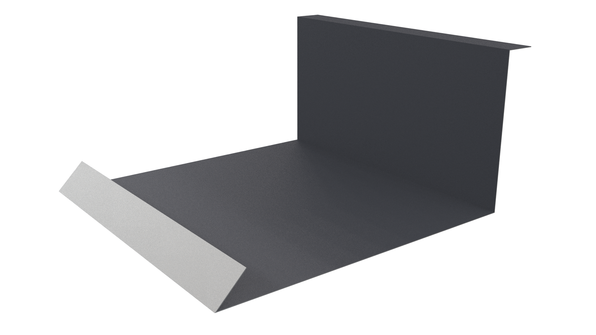 Планка примыкания нижняя 100x200x2000 мм, 7024 графитовый серый матовый