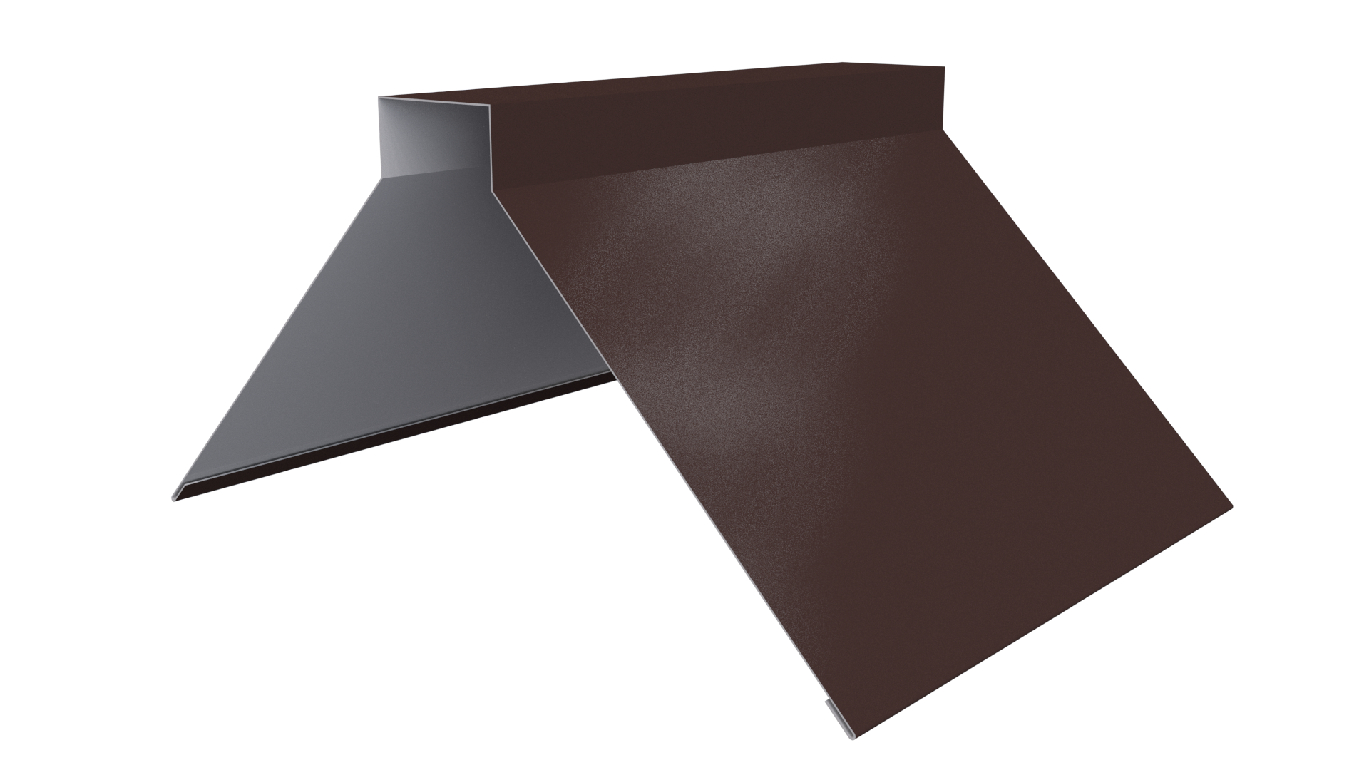Конёк фигурный 150x150x2000 мм, 8017 шоколадно-коричневый PUR Pruf