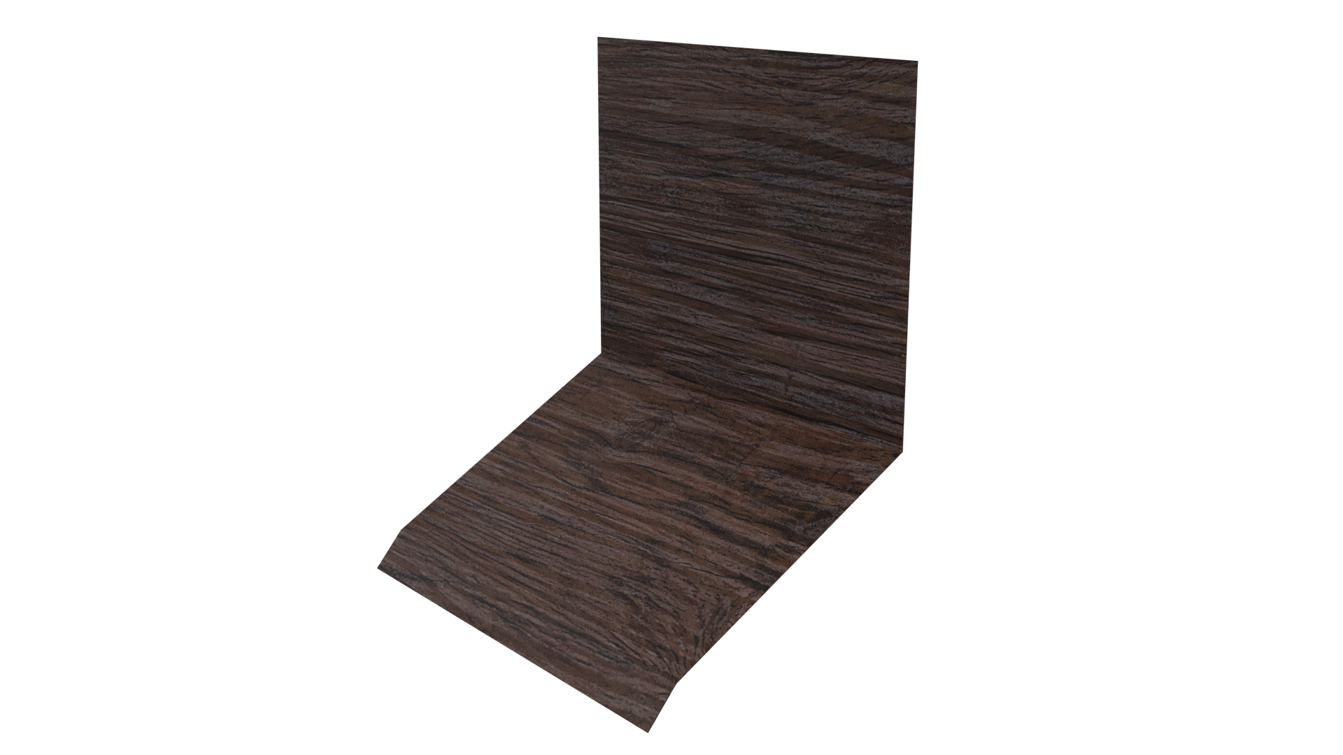 Планка примыкания верхняя к стене фальц 150x130x20 мм, Морёный дуб 3D