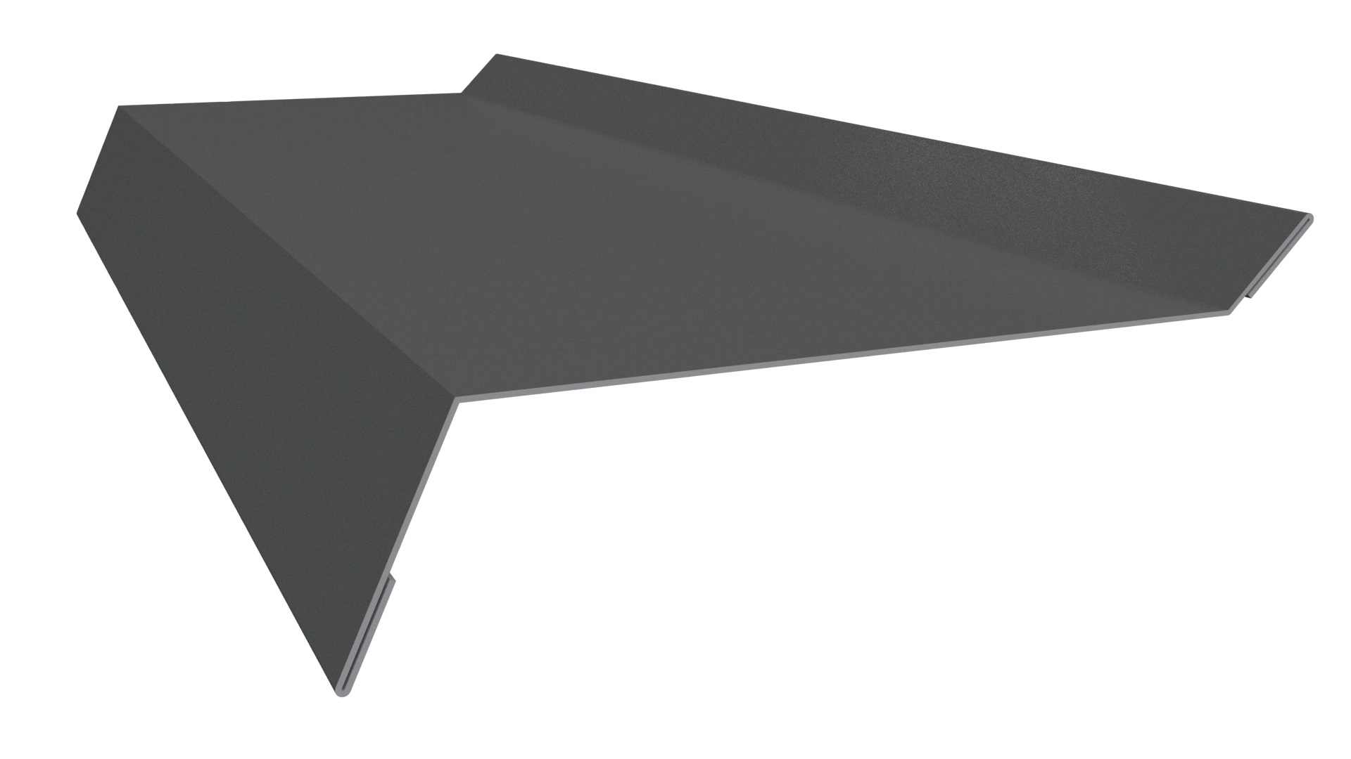 Планка примыкания в штробу 20x60x10 мм, 7005 мышино-серый глянцевый