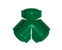 Тройник Y конька круглого 625x510 мм, 6029 мятно-зеленый глянцевый