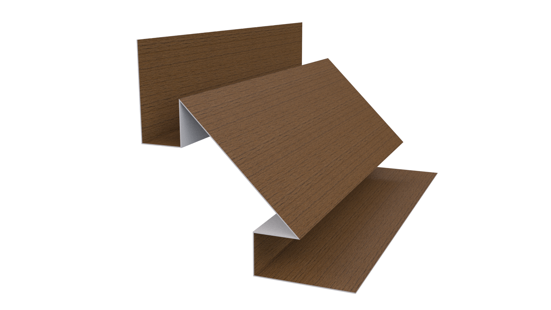 Планка угла внутреннего сложная Блок-хаус 110x2000 мм, Дуб Сантана 3D