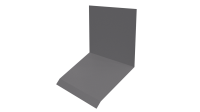 Планка примыкания верхняя к стене фальц 150x130x20 мм, 7004 сигнальный серый глянцевый