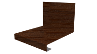 Планка примыкания нижняя к трубе фальц 140x200 мм, Дуб Кельтик 3D