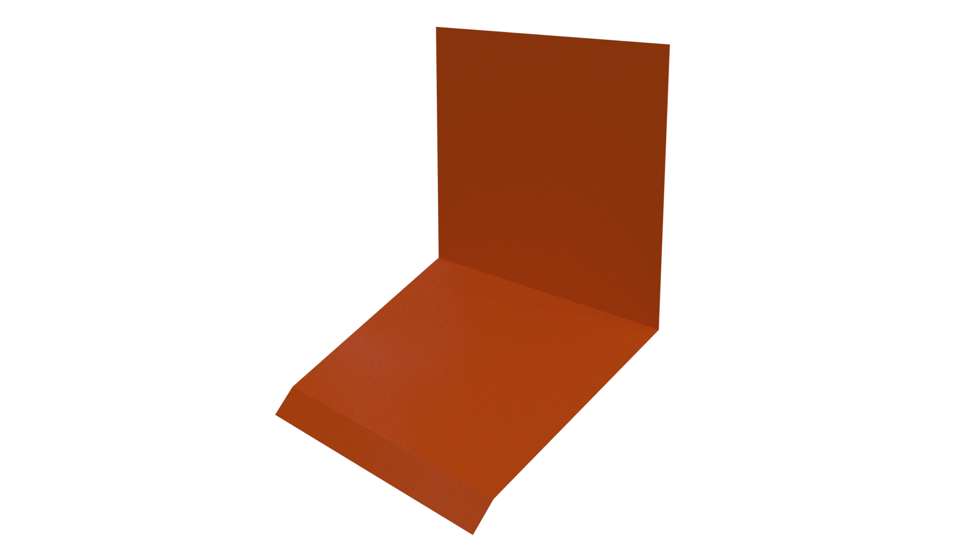 Планка примыкания верхняя к стене фальц 150x130x20 мм, 2004 оранжевый глянцевый