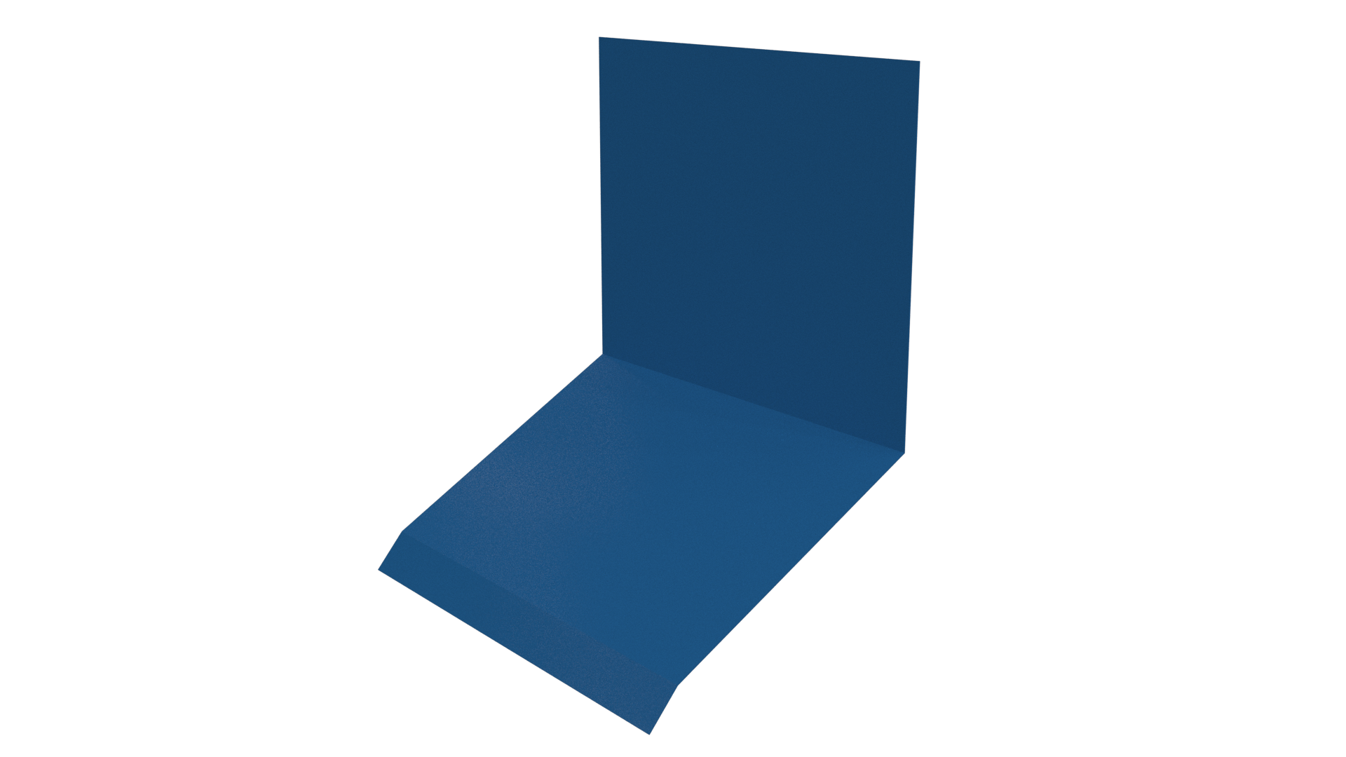 Планка примыкания верхняя к стене фальц 150x130x20 мм, 5015 небесно-синий глянцевый