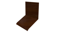 Планка примыкания верхняя к стене фальц 150x130x20 мм, Золотистый дуб 3D