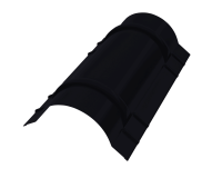 Конёк круглый R110x2000 мм, 9005 черный янтарь матовый