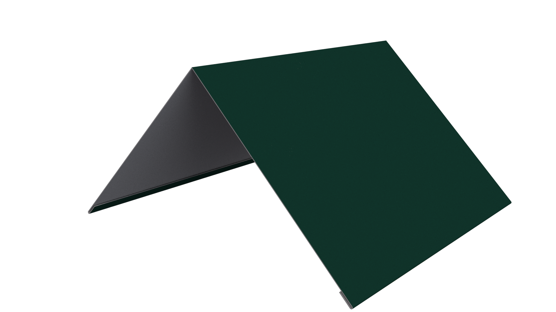 Конёк простой 150x150x2000 мм, 6005 зеленый мох глянцевый