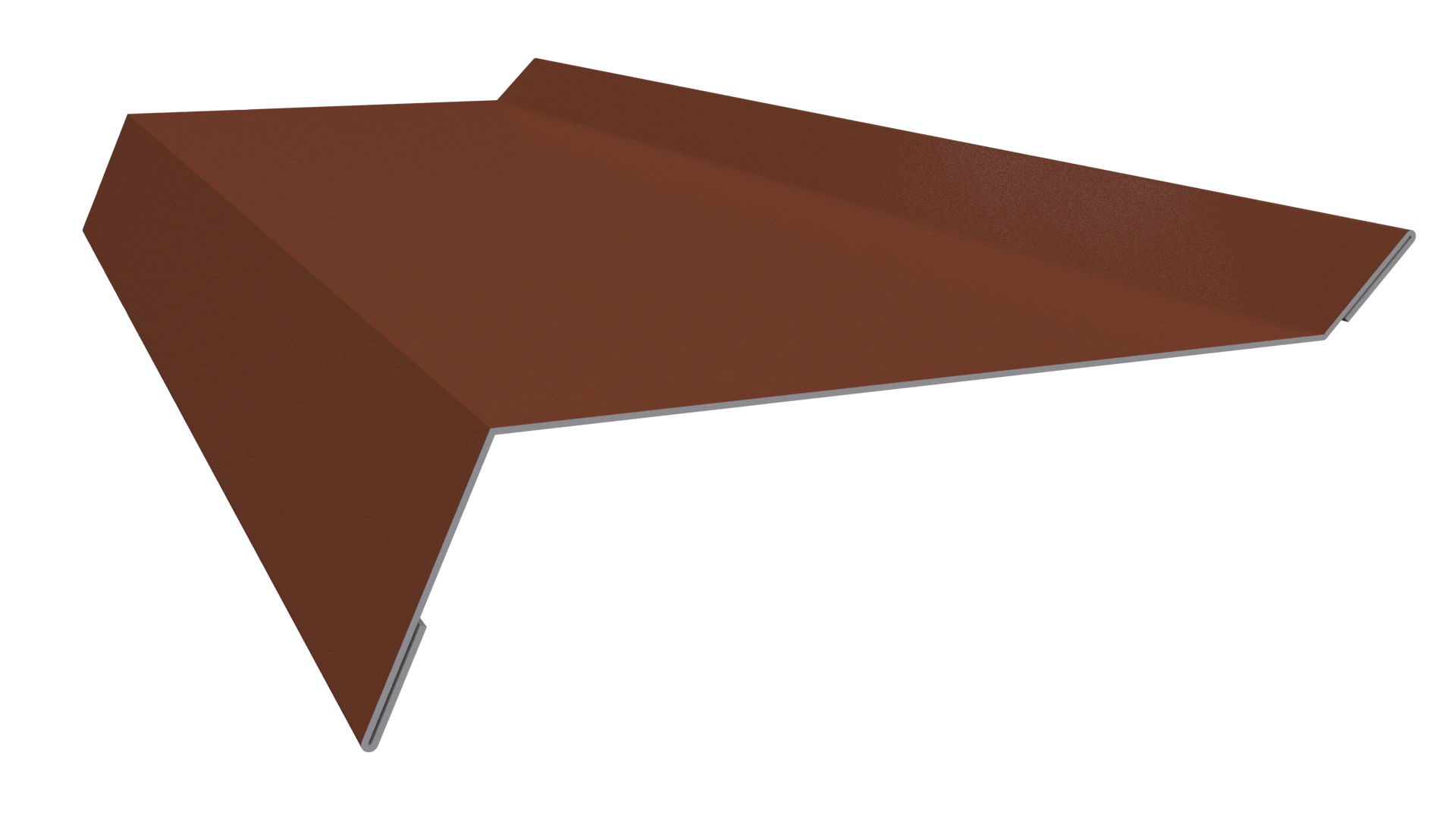 Планка примыкания в штробу 20x60x10 мм, 8004 медно-коричневый глянцевый