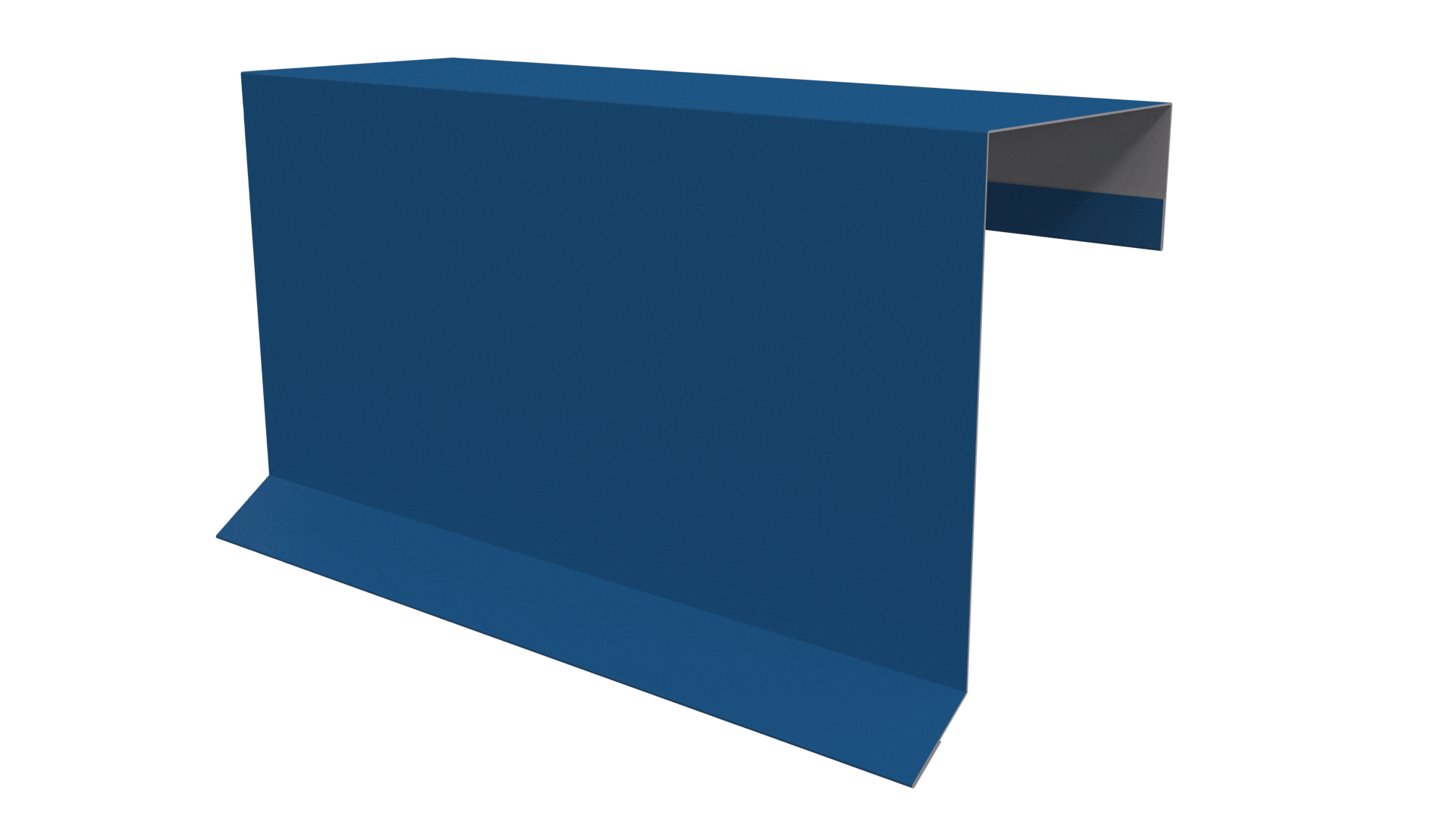 Планка торцевая фальц 65x97 мм, 5015 небесно-синий глянцевый