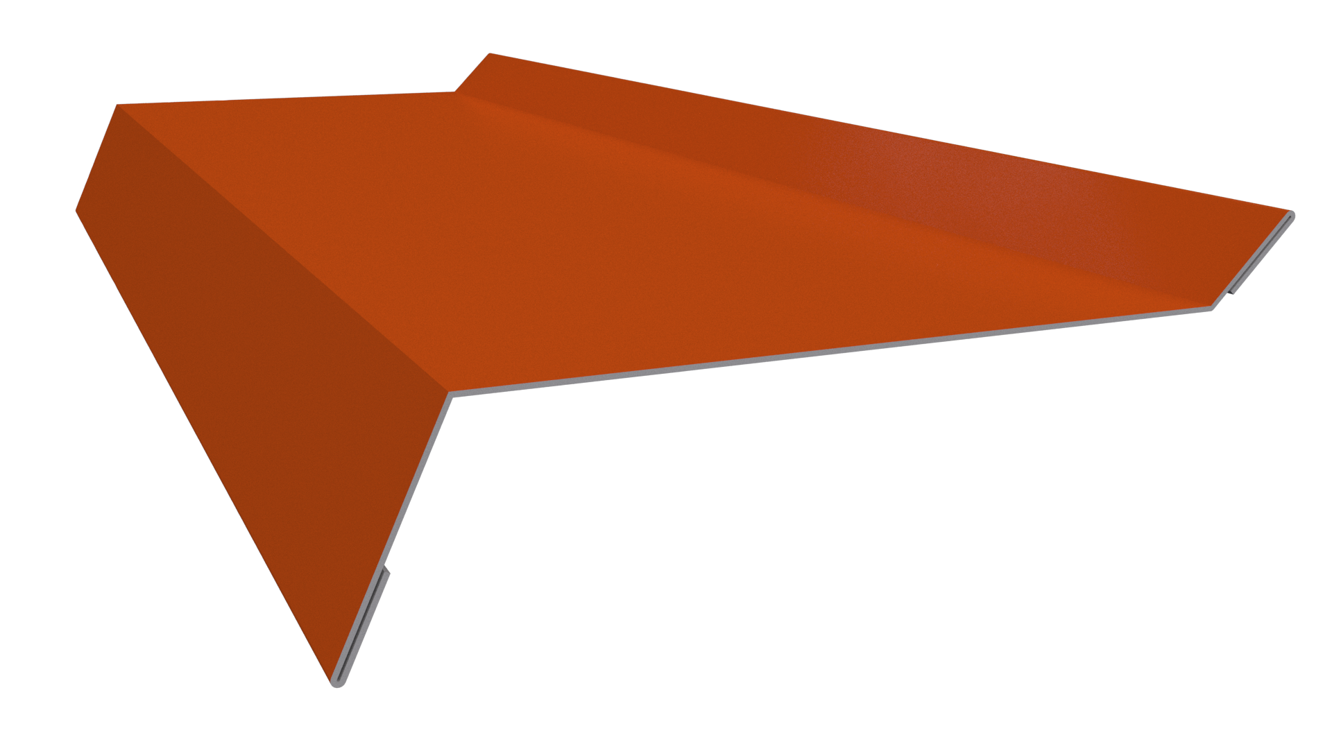 Планка примыкания в штробу 20x60x10 мм, 2004 оранжевый глянцевый