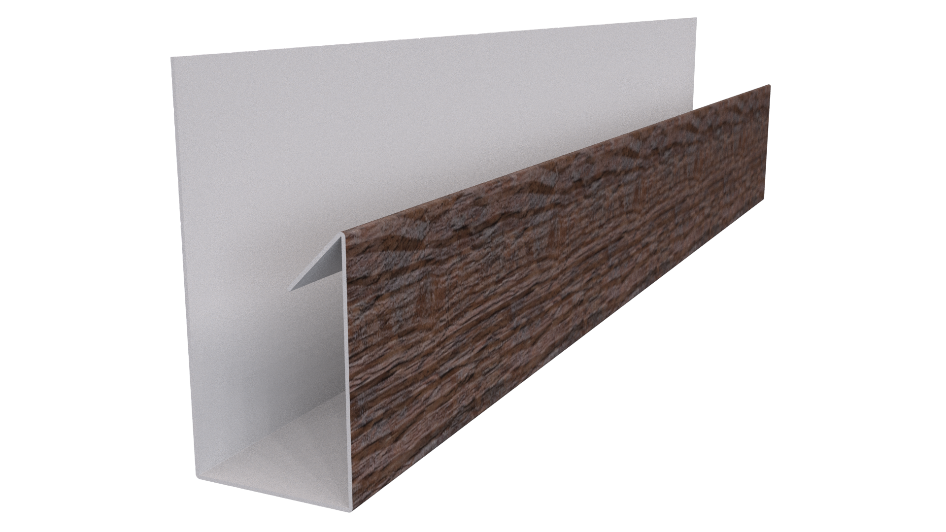 Планка П-образная 30x20x2000 мм, Морёный дуб 3D