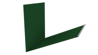 Планка примыкания верхняя к трубе фальц 250x210 мм, 6002 лиственно-зеленый глянцевый