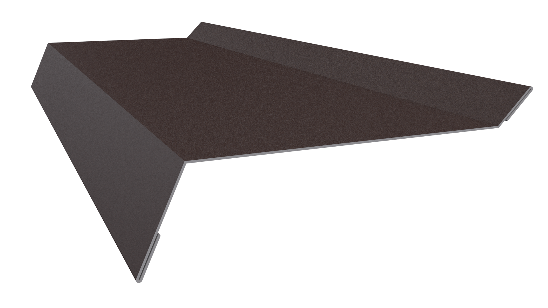 Планка примыкания в штробу 20x60x10 мм, 8017 шоколадно-коричневый матовый