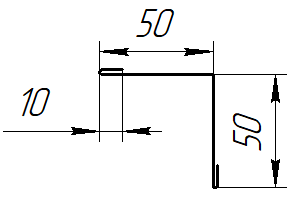 Угол внутренний 50x50x2000 мм, 9003 сигнальный белый глянцевый