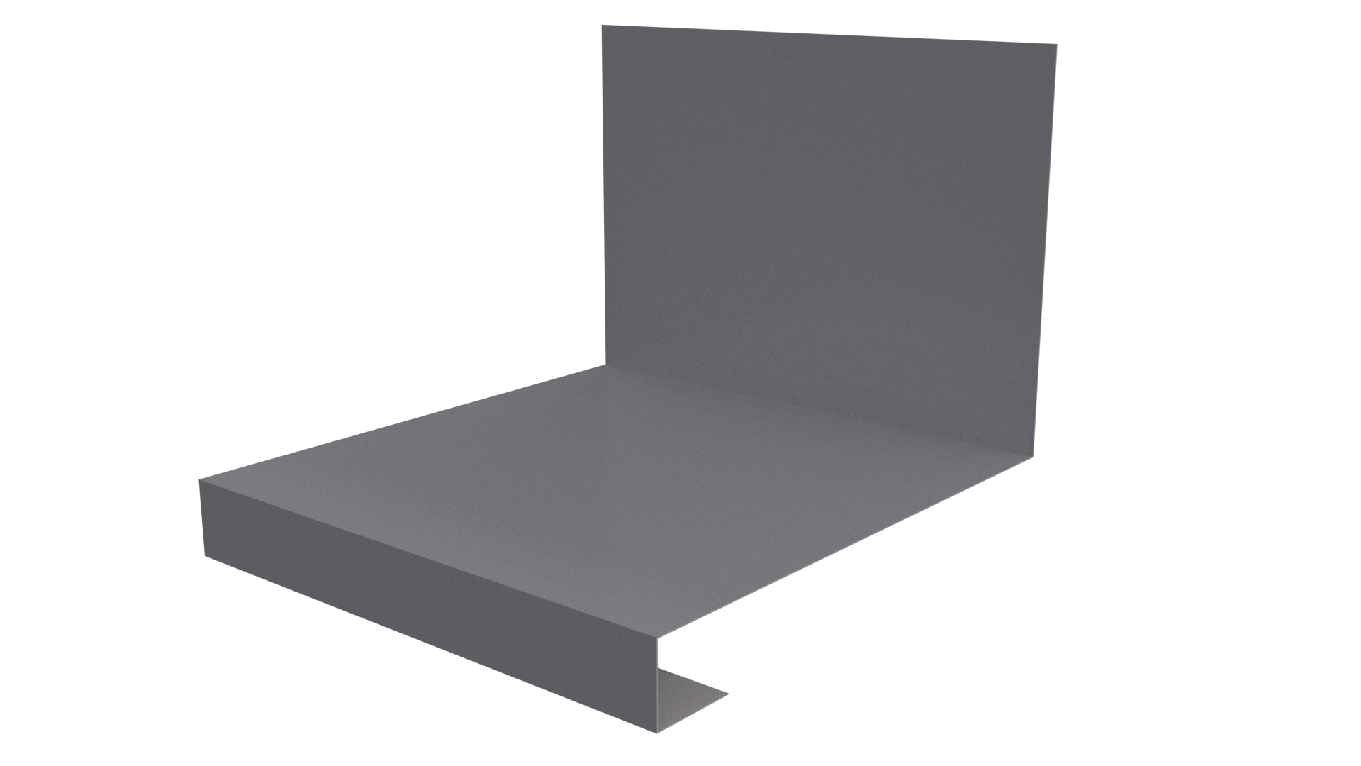 Планка примыкания нижняя к трубе фальц 140x200 мм, 7040 серое окно глянцевый