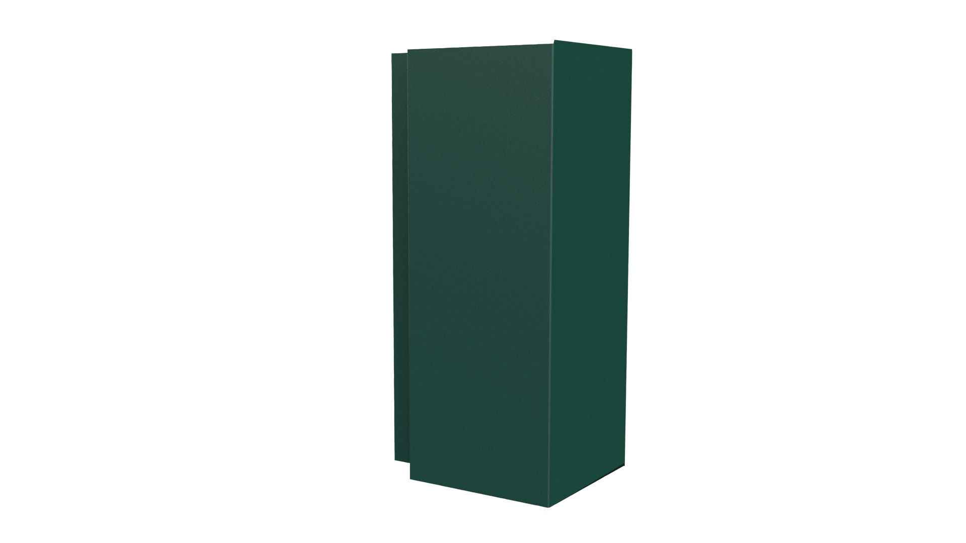 Планка угла наружного сложная Блок-хаус 110x110x2000 мм, 6005 зеленый мох матовый