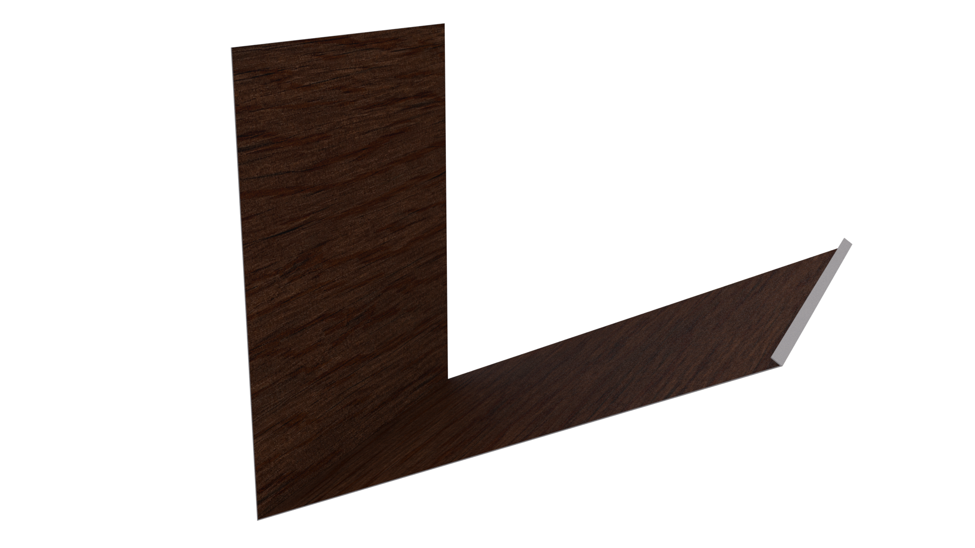 Планка примыкания верхняя к трубе фальц 250x210 мм, Античный дуб 3D