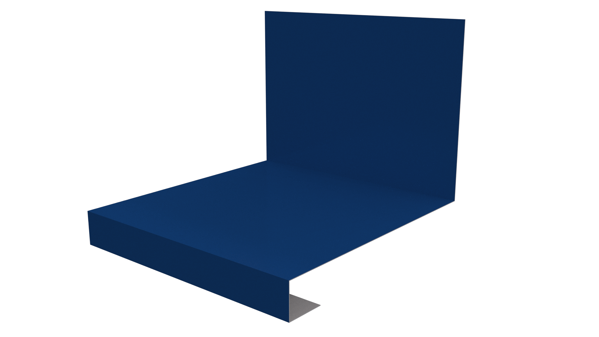 Планка примыкания нижняя к трубе фальц 140x200 мм, 5005 сигнальный синий глянцевый
