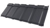 Металлочерепица Каскад 1185/1150x0,5 мм, 7024 графитовый серый глянцевый