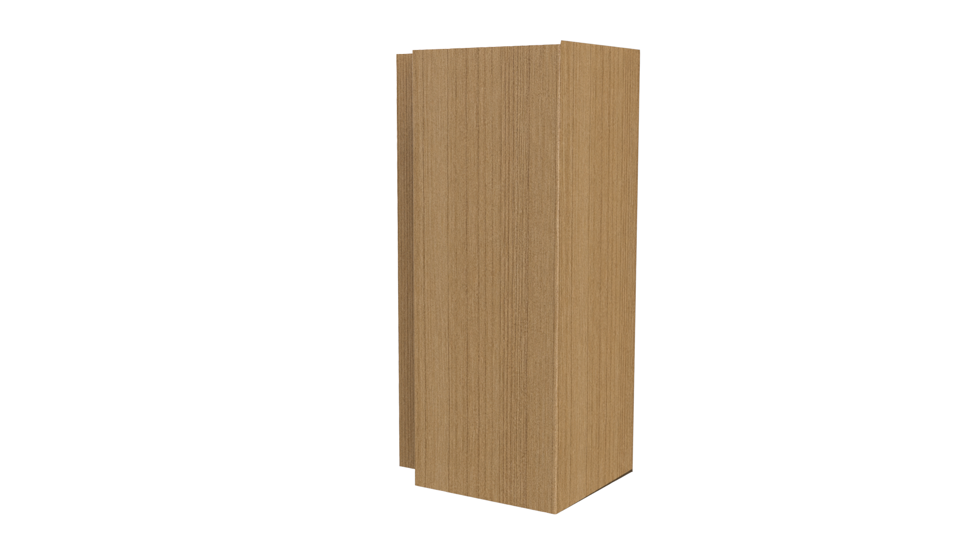 Планка угла наружного сложная Блок-хаус 110x110x2000 мм, Орех 3D