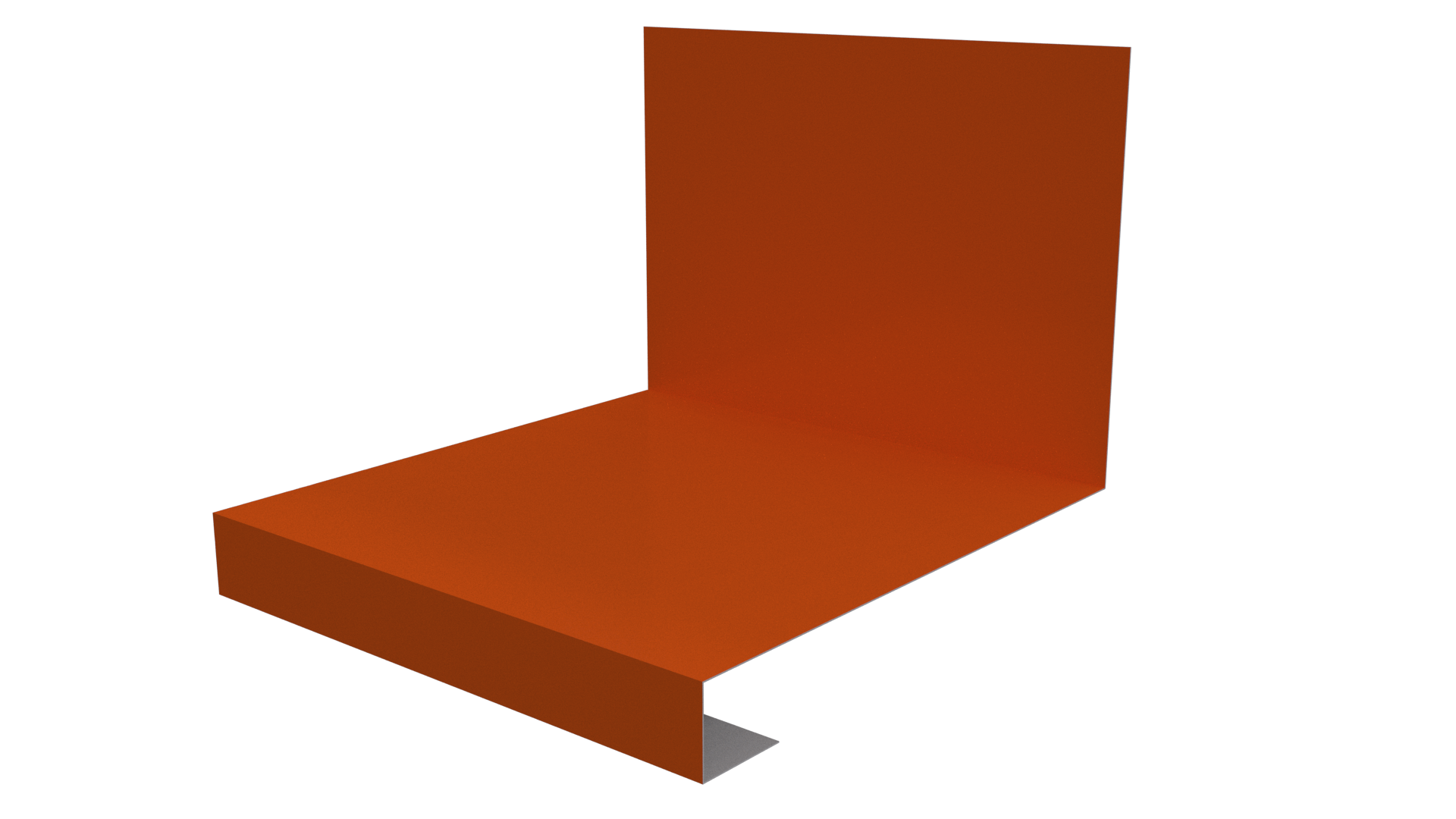 Планка примыкания нижняя к трубе фальц 140x200 мм, 2004 оранжевый глянцевый