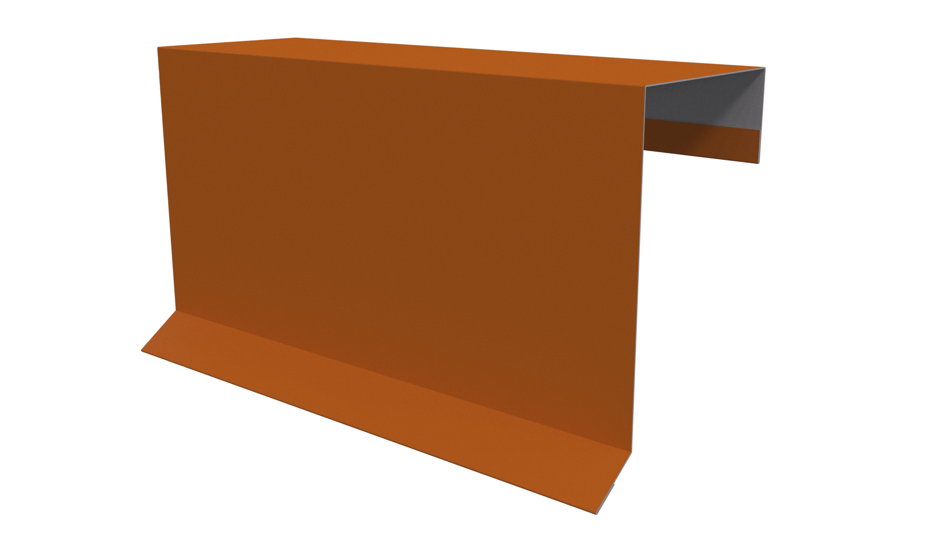 Планка торцевая фальц 65x97 мм, 2011 насыщенный оранжевый глянцевый