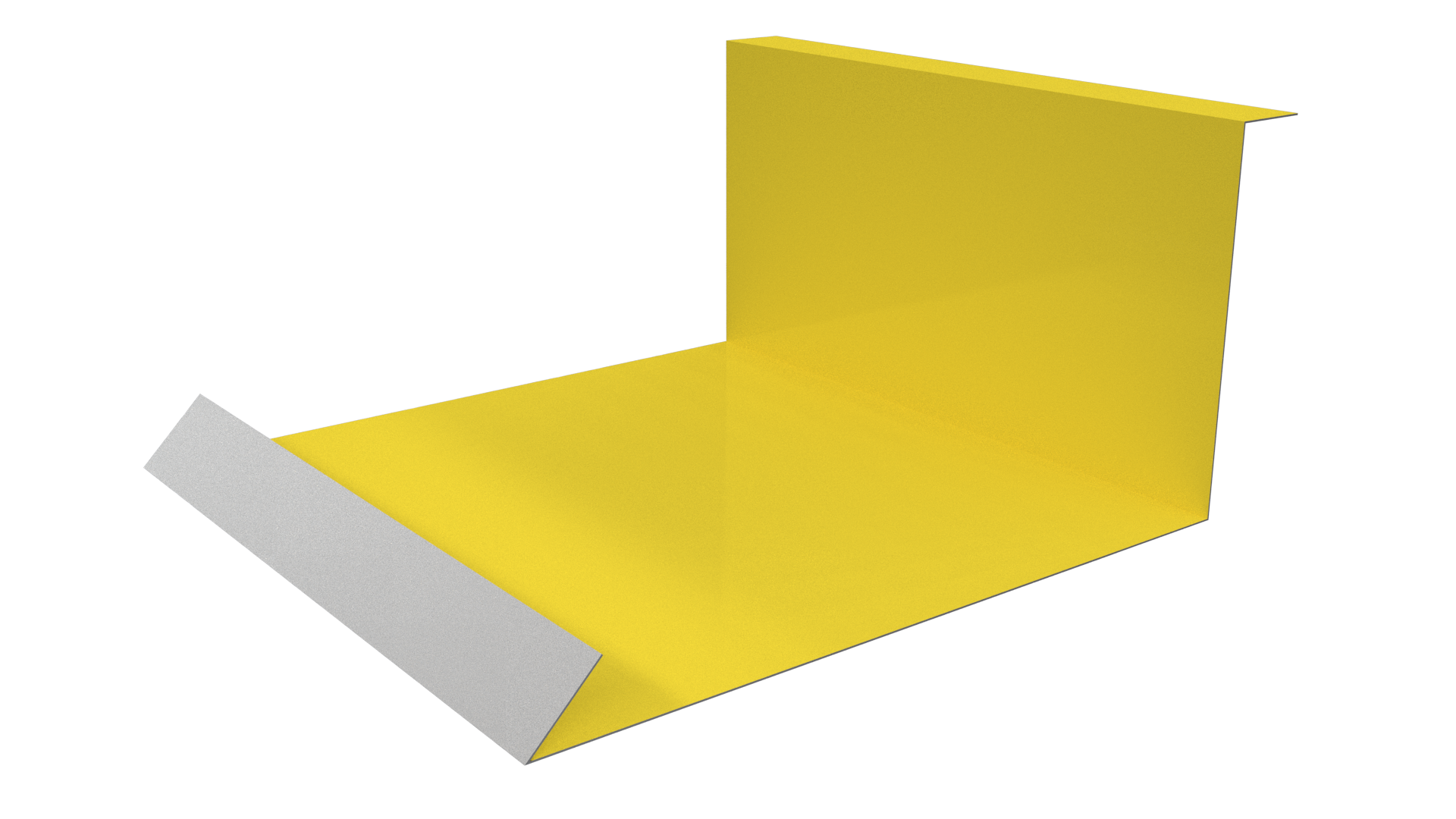 Планка примыкания нижняя 100x200x2000 мм, 1018 цинково-желтый глянцевый
