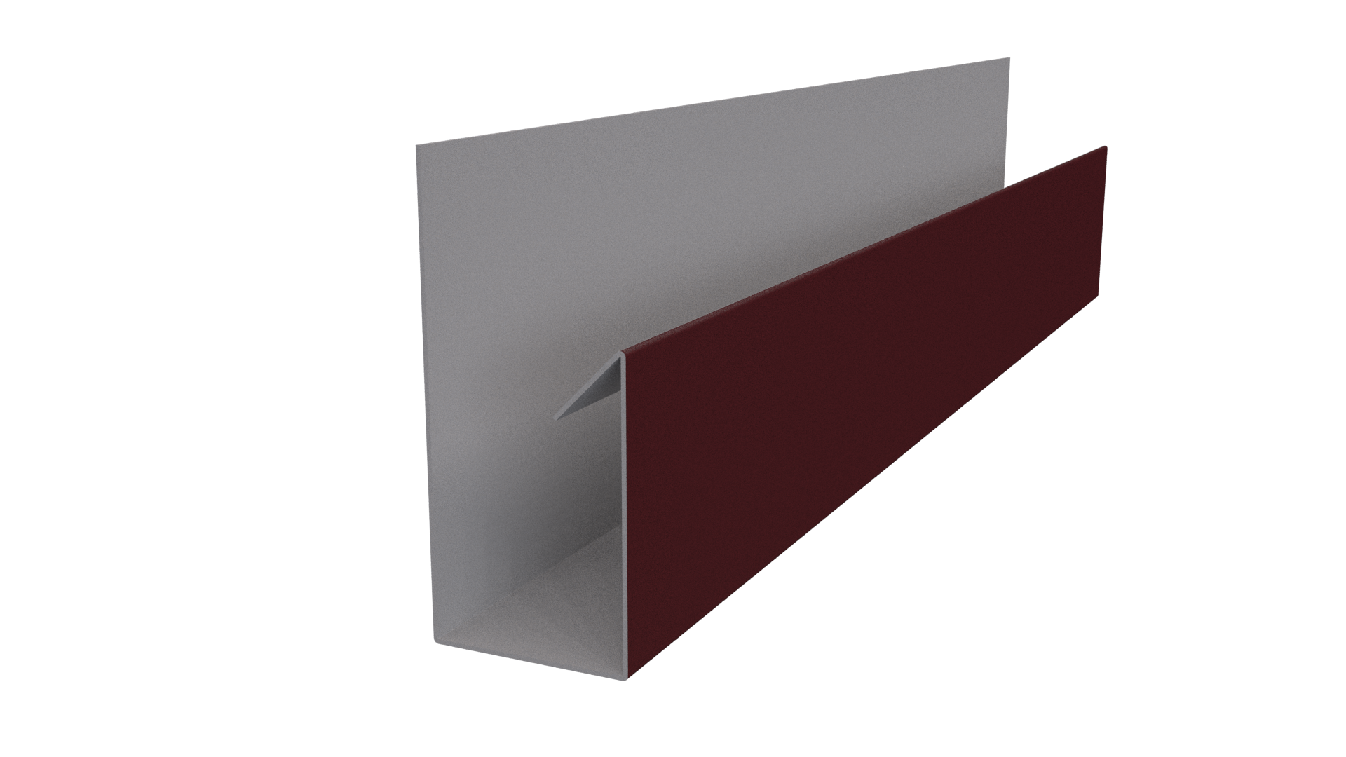 Планка П-образная Блок-хаус 30x30x2000 мм, 3005 винно-красный матовый