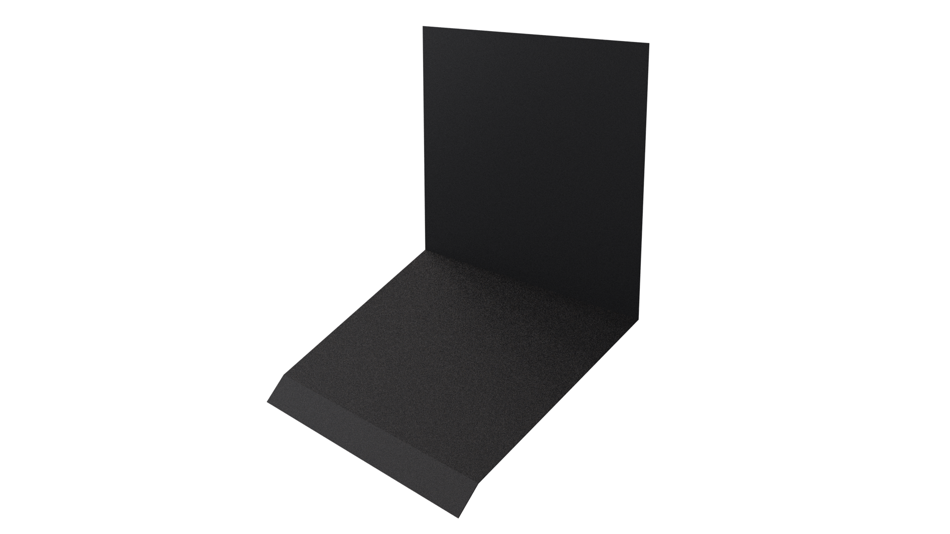 Планка примыкания верхняя к стене фальц 150x130x20 мм, 9005 черный янтарь матовый