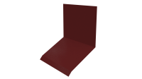 Планка примыкания верхняя к стене фальц 150x130x20 мм, 3011 коричнево-красный глянцевый