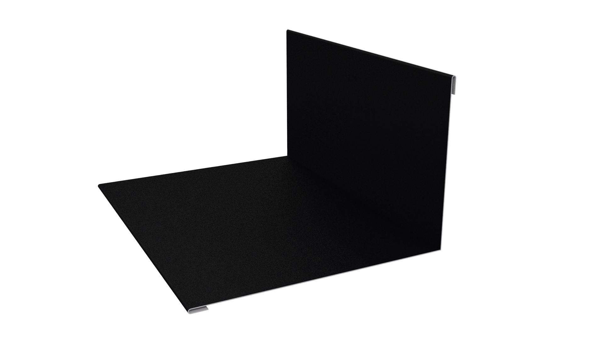 Планка примыкания верхняя 100x150x2000 мм, 9005 черный янтарь стальной бархат