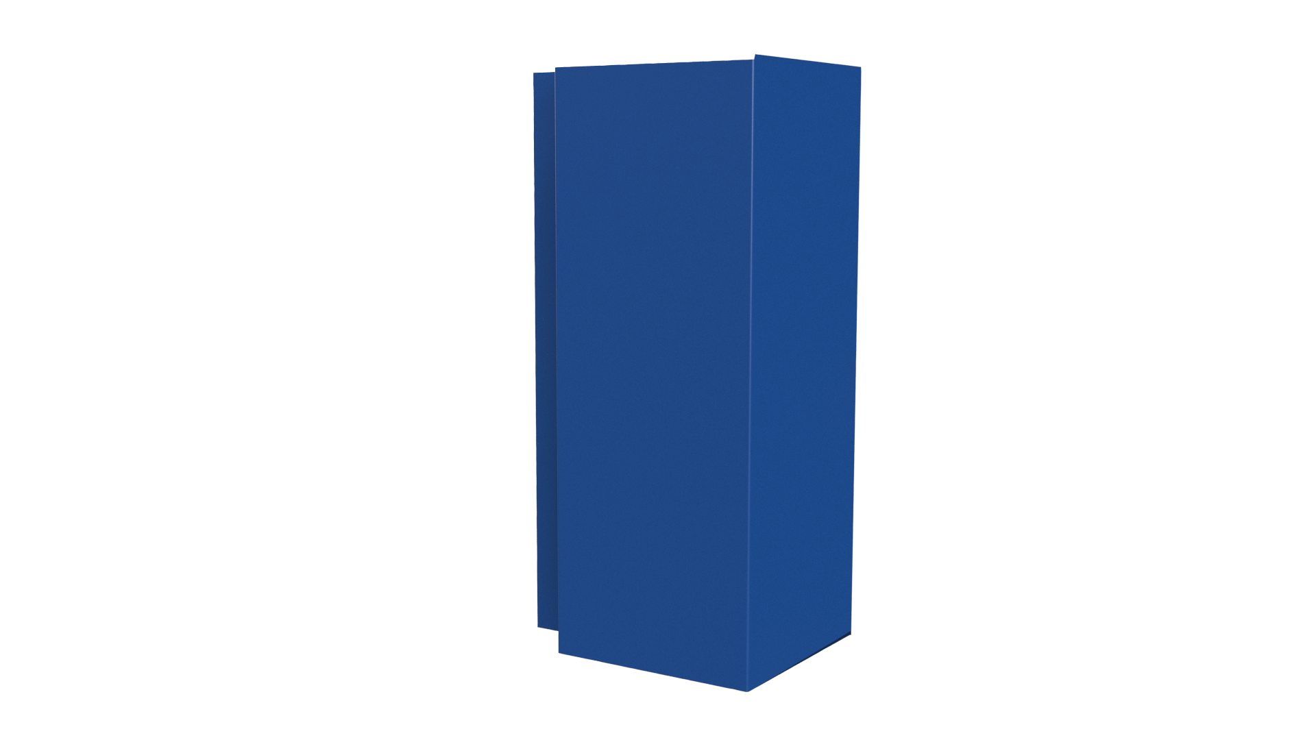 Планка угла наружного сложная Блок-хаус 110x110x2000 мм, 5005 сигнальный синий глянцевый