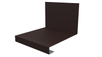 Планка примыкания нижняя к трубе фальц 140x200 мм, 8017 шоколадно-коричневый стальной бархат