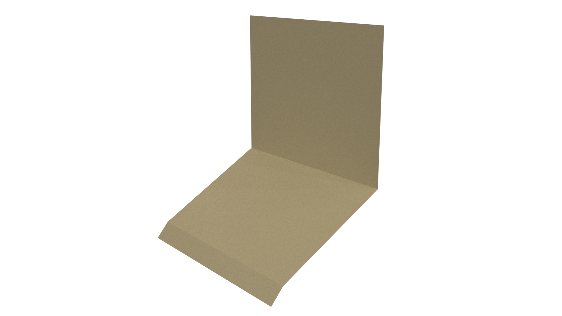 Планка примыкания верхняя к стене фальц 150x130x20 мм, 1014 слоновая кость глянцевый