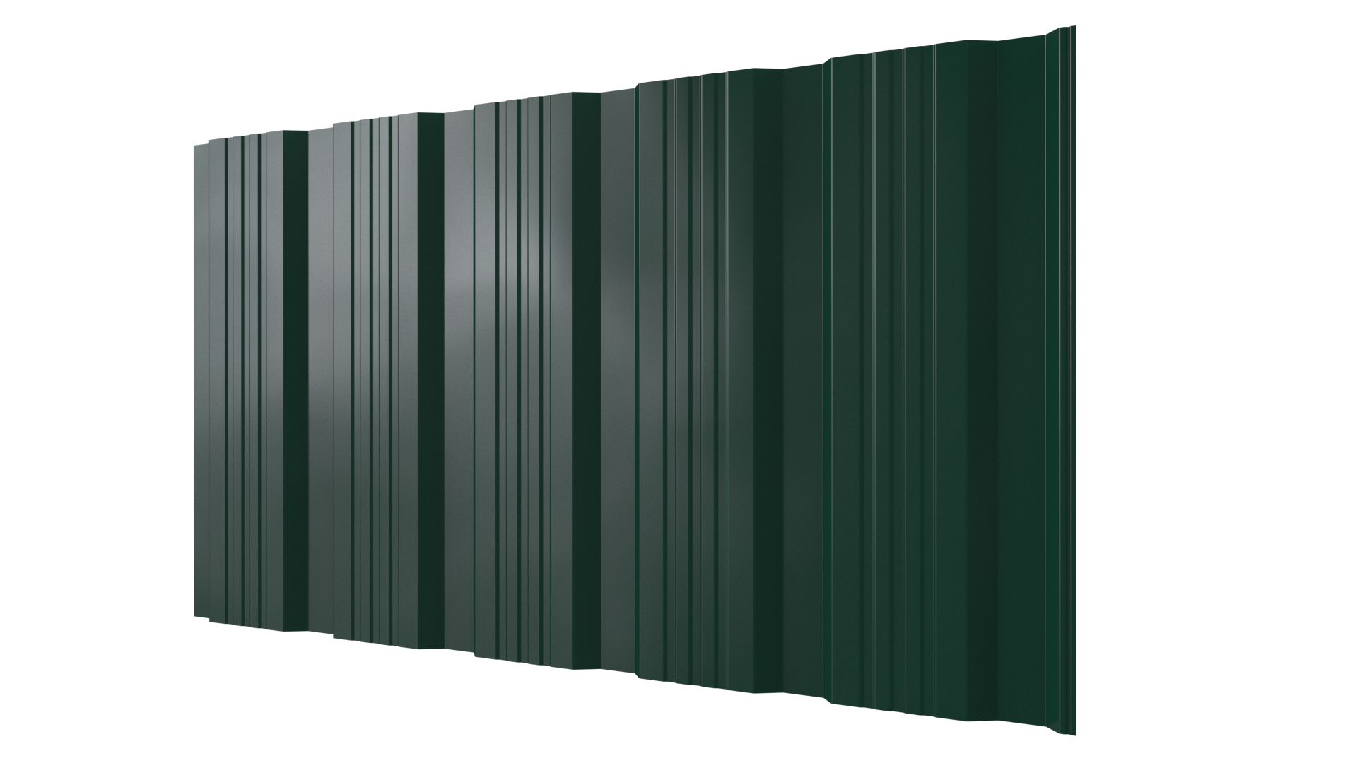 Профнастил К20 1195/1130x0,4 мм эконом, 6005 зеленый мох глянцевый