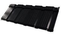 Металлочерепица Каскад 1185/1150x0,5 мм, 9005 черный янтарь глянцевый