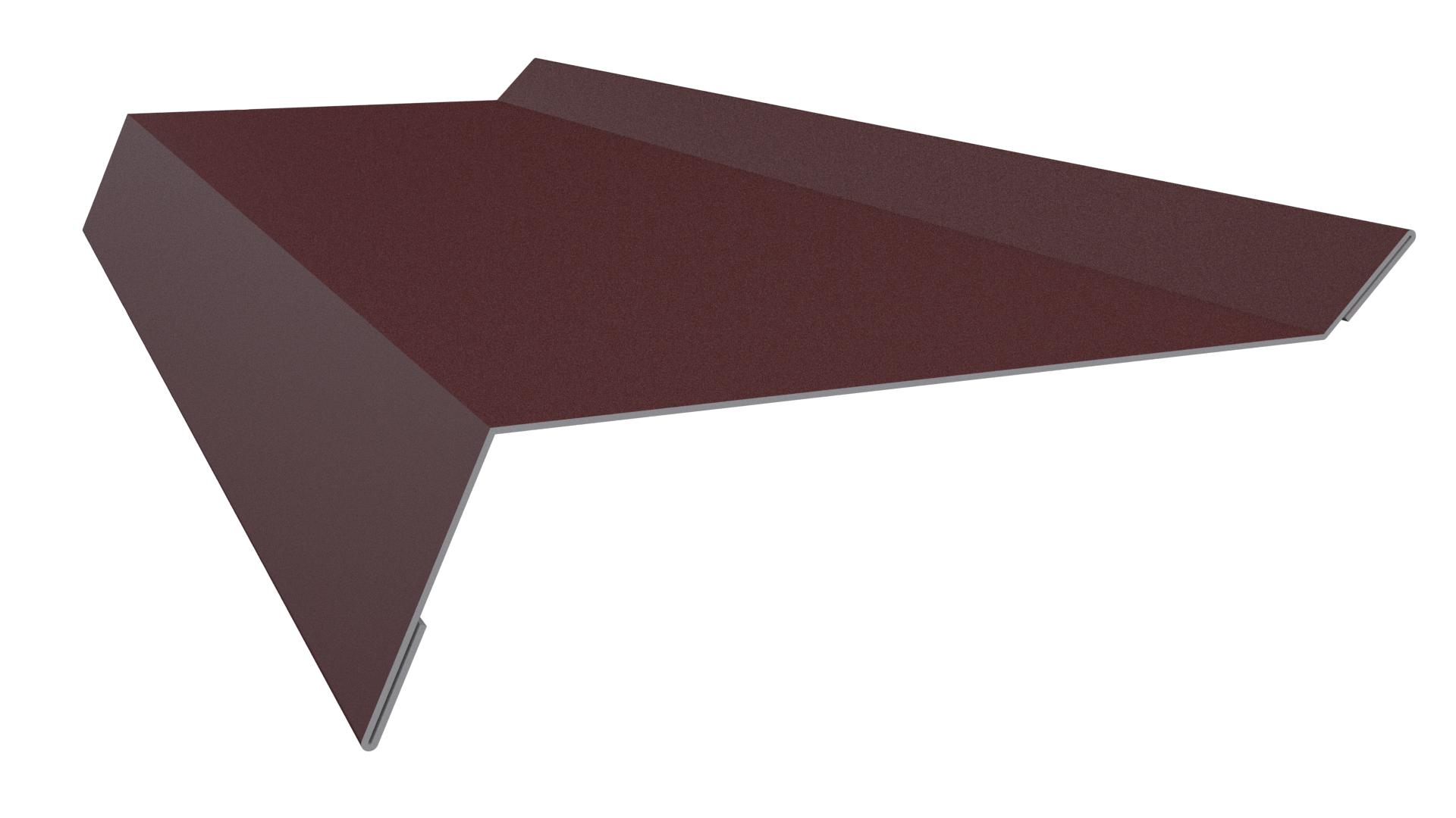 Планка примыкания в штробу 20x60x10 мм, 3005 винно-красный матовый