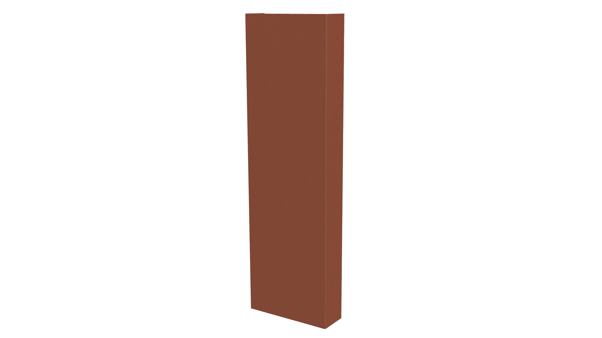 Декоративная накладка 20x60x20 мм, 8004 медно-коричневый глянцевый