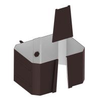 Держатель трубы 76x102 мм, 8017 шоколадно-коричневый