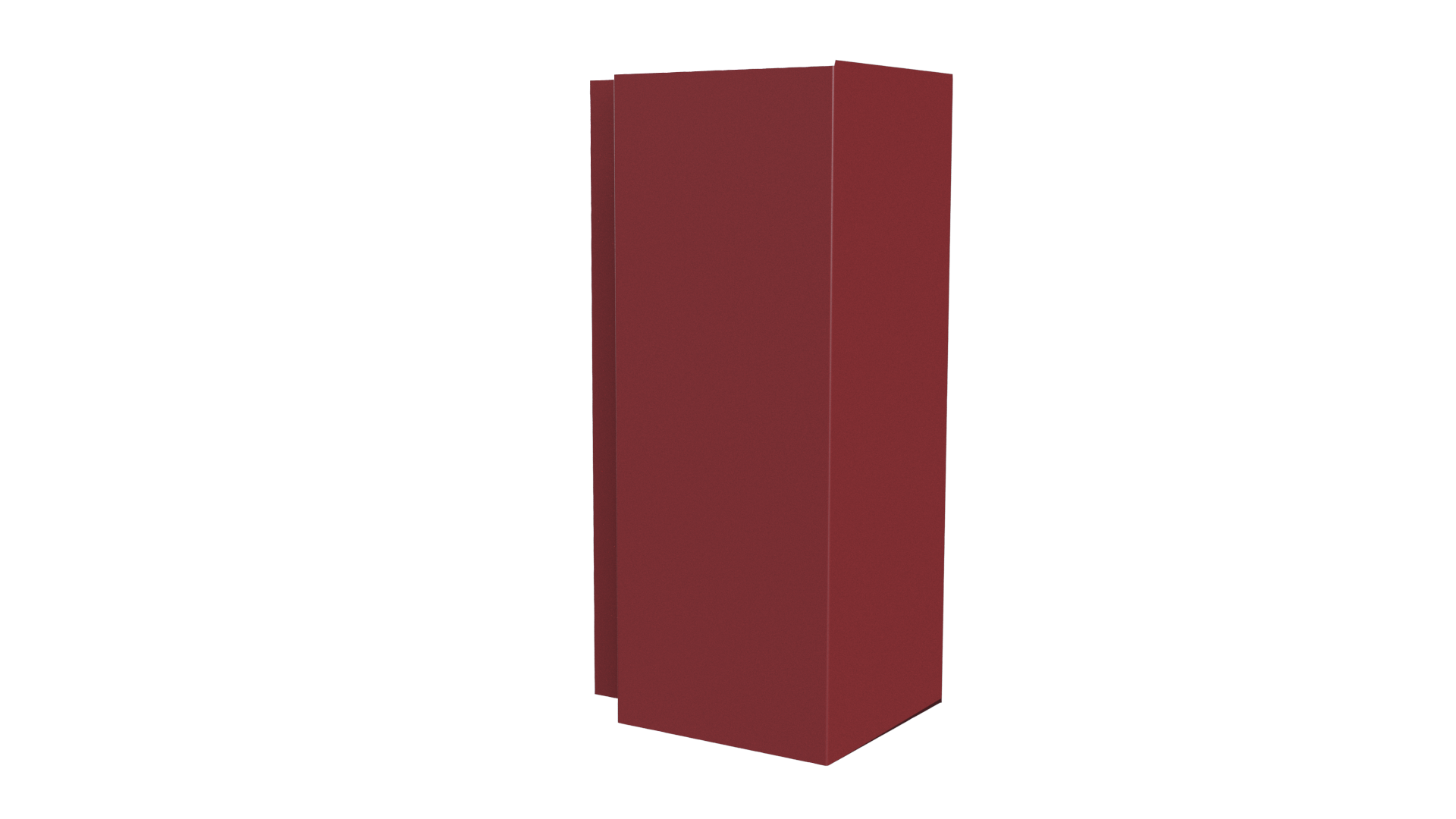 Планка угла наружного сложная Блок-хаус 110x110x2000 мм, 3011 коричнево-красный глянцевый
